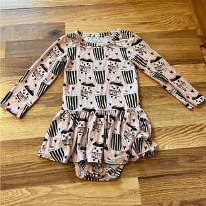 Posh Peanut PPL (Posh Pumpkin Latte) Twirl Bodysuit Dress Size 2T